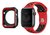 Pulseira Furos + Case Vermelho Preto Compatível Apple Watch