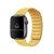 Pulseira Elos Couro Amarelo Compatível Com Apple Watch