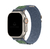 Pulseira Nylon Alpinista Rústica Militar Azul-Verde Compatível com Apple Watch na internet