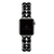 Pulseira Aço Preto com Couro Trançado compatível com Apple Watch