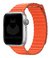 Pulseira Couro Loop Magnética Laranja Compatível com Apple Watch