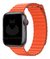 Pulseira Couro Loop Magnética Laranja Compatível com Apple Watch na internet