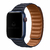 Pulseira Elos Couro Azul Tinto Compatível Apple Watch