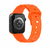 Pulseira Silicone Esportiva Crom Laranja Neon Compatível com Apple Watch - Baú do Viking