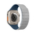 Pulseira Link Macia Silicone Magnética Cinza-Azul Compatível Com Apple Watch - Baú do Viking