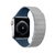Pulseira Link Macia Silicone Magnética Cinza-Azul Compatível Com Apple Watch