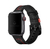 Imagem do Pulseira Couro Line Rústica Preto Vermelho Compatível com Apple Watch