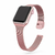 Pulseira Aço Milanese Fina Rosa Compatível com Apple Watch