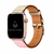 Pulseira Couro Single Tour Rosa Giz Compatível com Apple Watch