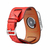 Pulseira Couro Bracelete Cuff 2 em 1 Vermelha Compatível com Apple Watch na internet