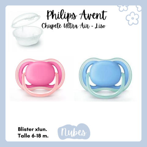 2 chupetes ultra air 6-18 meses color azul/rosa - philips avent - Prénatal  Store Online
