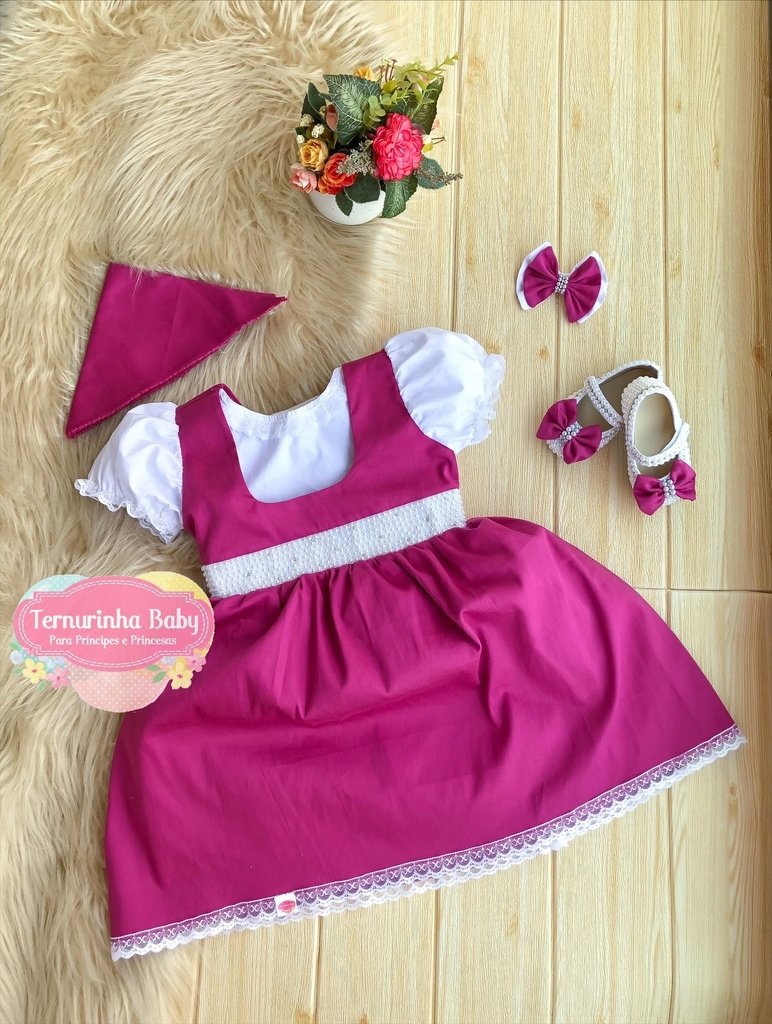 Vestido Masha Luxo Completo - Ternurinha Baby