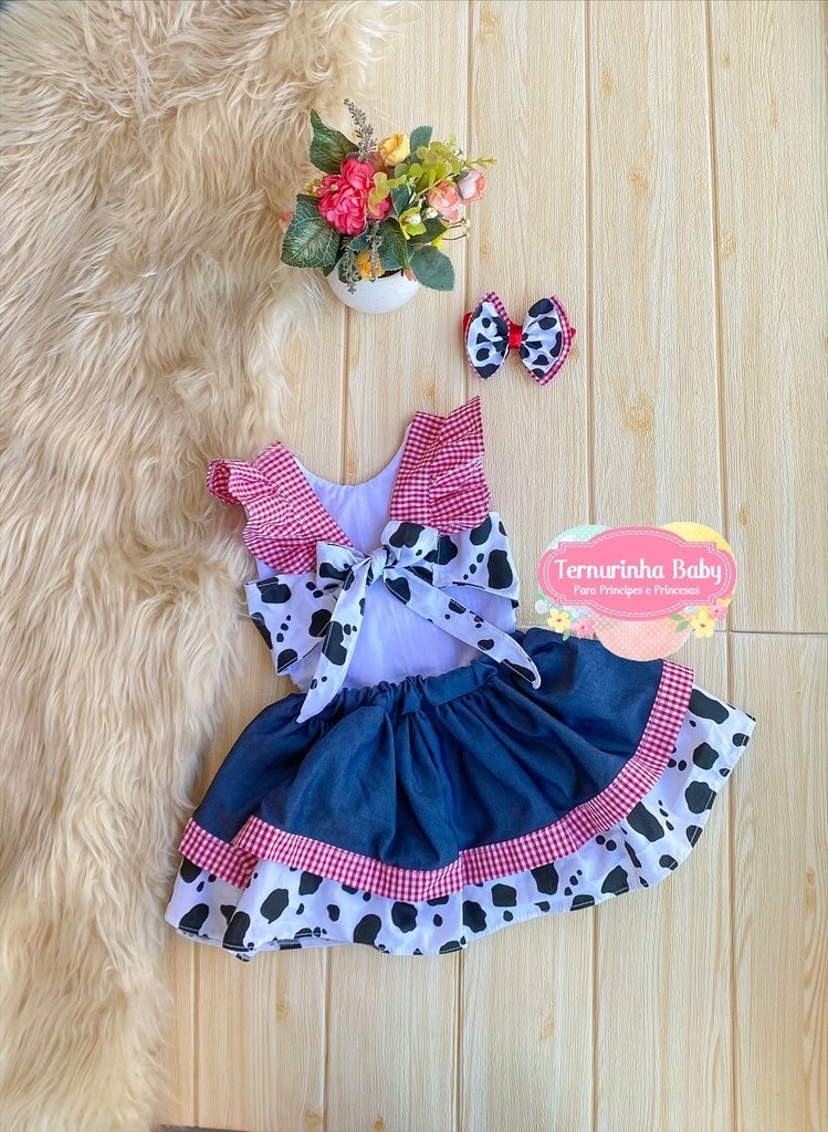 Vestido fazendinha hotsell rosa luxo