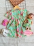 Vestido Floral Infantil + Vestido Boneca