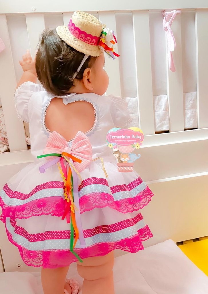 Vestido Noivinha Caipira Infantil - Ternurinha Baby