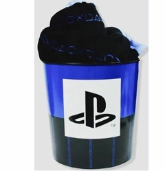 KIT MANTA COM BALDE LOGO PLAYSTATION ZONA CRIATIVA