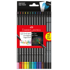 ECOLAPIS DE COR 12 CORES + 2 SUPERSOFT - FABER-CASTELL