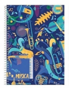 CADERNO DE MUSICA ESPIRAL 1M 80 FLS TRANSVERSAL FORONI - comprar online