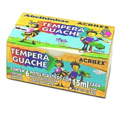 TEMPERA GUACHE - 6 CORES - ACRILEX