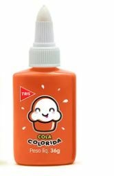 COLA COLORIDA - TRIS 36 G - COR: LARANJA