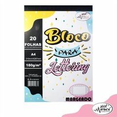 BLOCO LETTERING A4 MARGEADO - 20 FLS 180g/m² - MERCI CADERNOS