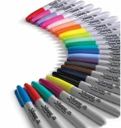 MARCADORES PERMANENTE SHARPIE FINO C/34 COLOR BURST SORTIDO X2 - comprar online