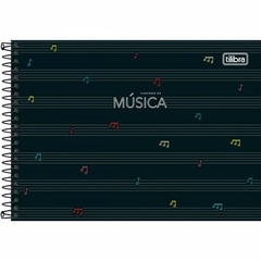 CADERNO DE MÚSICA ESPIRAL CAPA DURA PEQUENO TILIBRA 80 FOLHAS