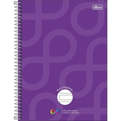 CADERNO PAUTA AMPLIADA UNIVERSITÁRIO CAPA DURA TILIBRA NEURO - 80 FOLHAS - comprar online