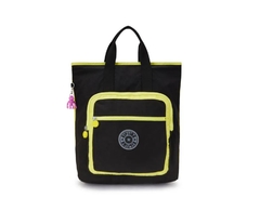 MOCHILA KIPLING SIA ESTAMPADO TRUE BLACK LIME