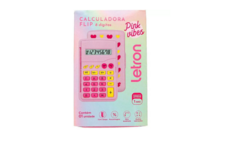 CALCULADORA 8 DIGITOS FLIP ESTAMPA FLOR/CORAÇÃO - LETRON - comprar online