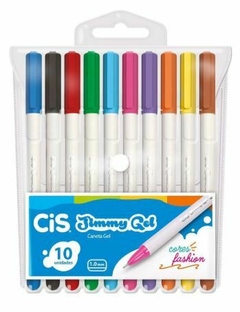 CANETA JIMMY GEL 10 CORES FASHION - CIS