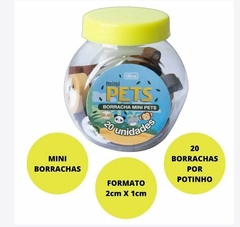 BORRACHA MINI PETS POTE/20 - MAGIC PLACE PAPELARIA