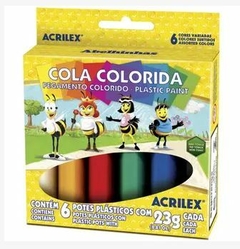 COLA COLORIDA 6 CORES - ACRILEX - comprar online