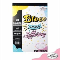 BLOCO LETTERING A4 PONTILHADO - 20 FLS 180g/m² - MERCI CADERNOS