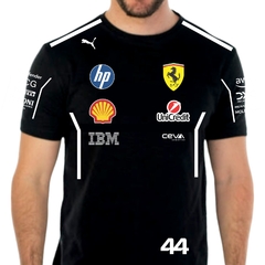 Remera Scuderia Ferrari Lewis Hamilton 44 2025 F1 Black en internet