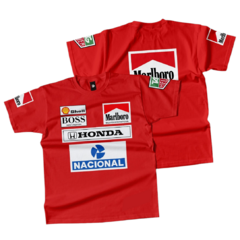 Remera Ayrton Senna Mclaren Honda Marlboro Retro F1