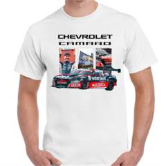 Remera Chevrolet Camaro Agustin Canapino 86 Dibujo Art Blanca