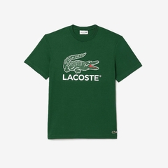 REMERA DE PUNTO DE ALGODÓN CON ESTAMPADO LACOSTE - TH 1285 - 132