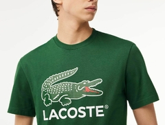 REMERA DE PUNTO DE ALGODÓN CON ESTAMPADO LACOSTE - TH 1285 - 132 - tienda online