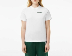 REMERA DE PUNTO DE CORTE REGULAR PARA MUJER LACOSTE - TF 0896 - 001 en internet