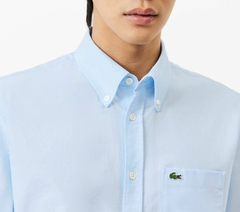 CAMISA OXFORD DE MANGA CORTA REGULAR FIT LACOSTE - CH 4579 - F6Z - By Marconi Boutique - Lacoste 