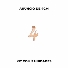 Aplique de Acrilico Espelhado Números kit com 10 unidades - 4cm - loja online