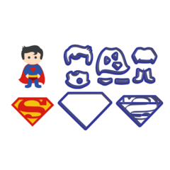 Cortador Super Homem e Logo - 5Cm