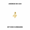 Aplique de Acrilico Espelhado Números kit com 5 unidades - 4cm