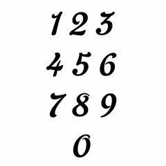 Imagem do Aplique de Acrilico Espelhado Números kit com 5 unidades - 2cm
