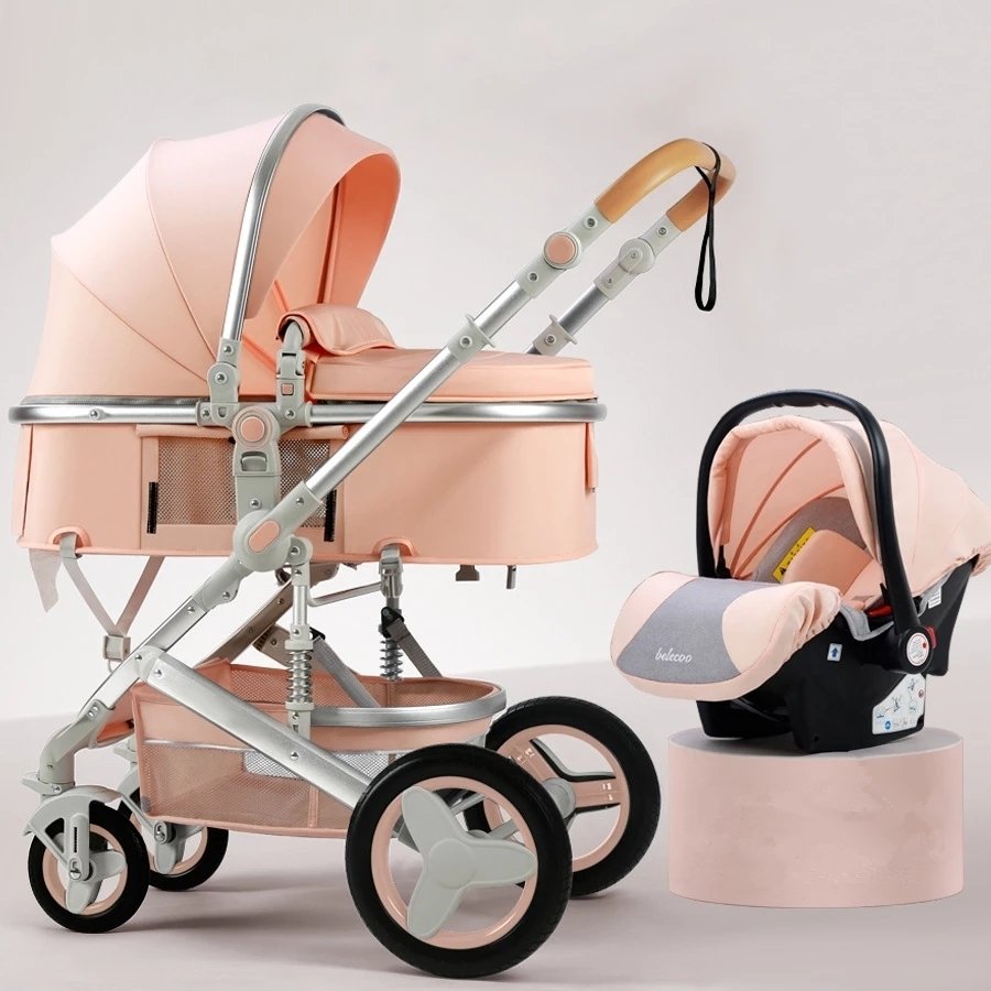 Kit Travel System Belecoo Confort 3 em 1 - Moisés, carrinho e bebê conforto