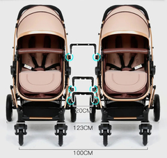 Carrinho para gêmeos 2 em 1 - Belecoo Twins - Moisés e Passeio - comprar online