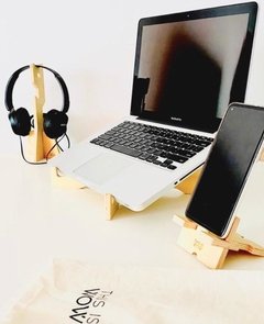 Pack OFFICE Full: Soporte Notebook + Soporte Celular LIVE + Soporte Auricular