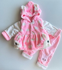 Conjunto Importado Little Rabbit (Chaleco + Campera + Pantalón)