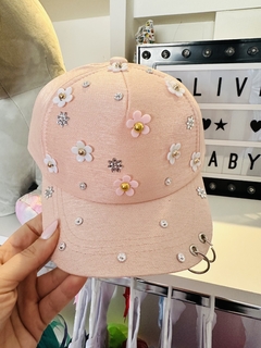 Gorra Flowers Rosa